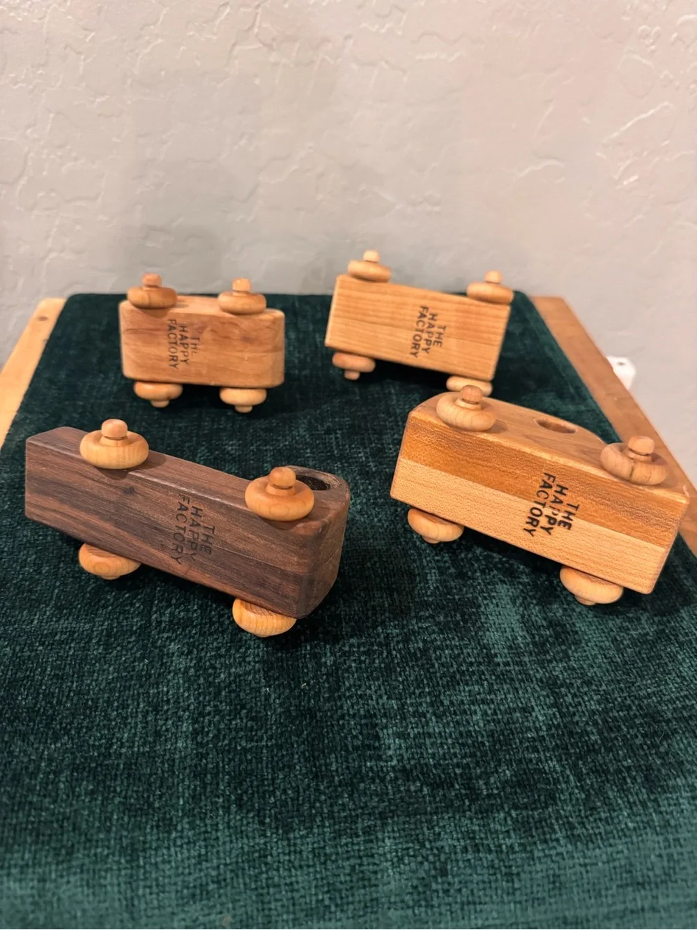Handcrafted Wooden Toy Cars - Natural Wood Finish